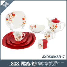 2015 germany porcelain dinnerware, 46pcs square dinner set